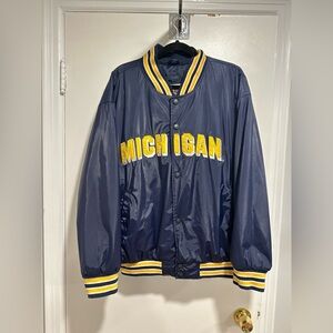 VTG Steve & Barry's University of Michigan Wolverines bomber varsity jacket.